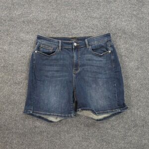 Judy Blue Shorts Womens 1XL Denim Stretch High Rise Preppy Jean JB15222DK